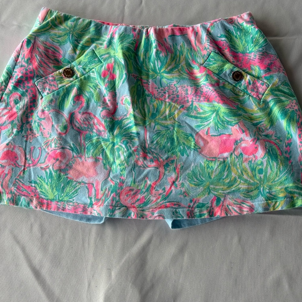 Colorful Flamingo Print Skirt